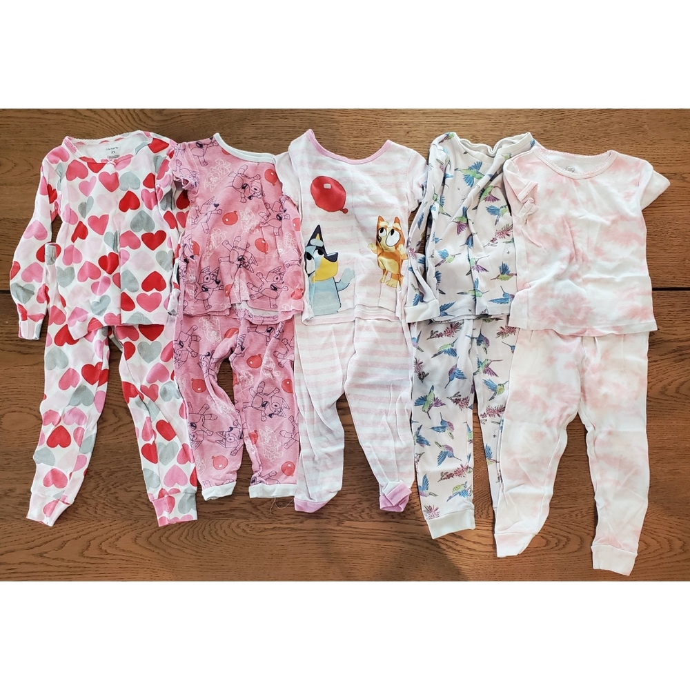 Carter's, Burt's Bees, Bluey, and Wonder Nation Pajama sets